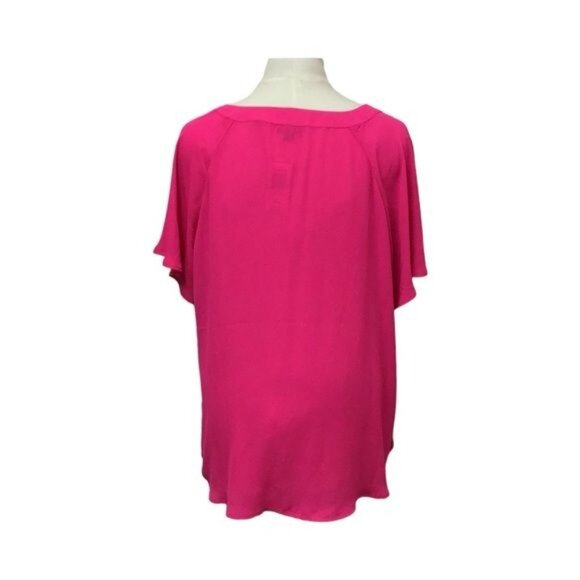 Torrid Women’s Short Sleeve V Neck Georgette Cage Front Flowy Blouse, Size 2X - Picture 6 of 10